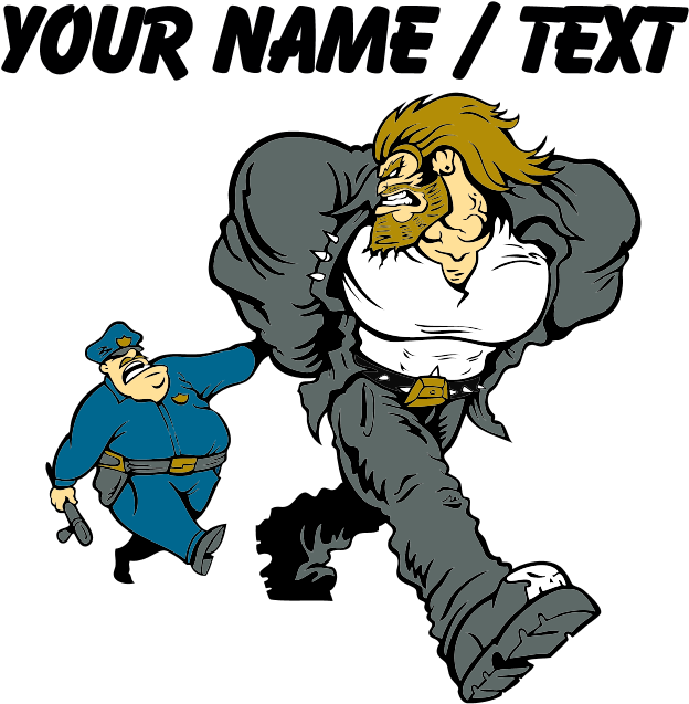 Police Arresting Criminal Cartoon Laptop Skins - Custom Red Ladybug Sticker (700x700)