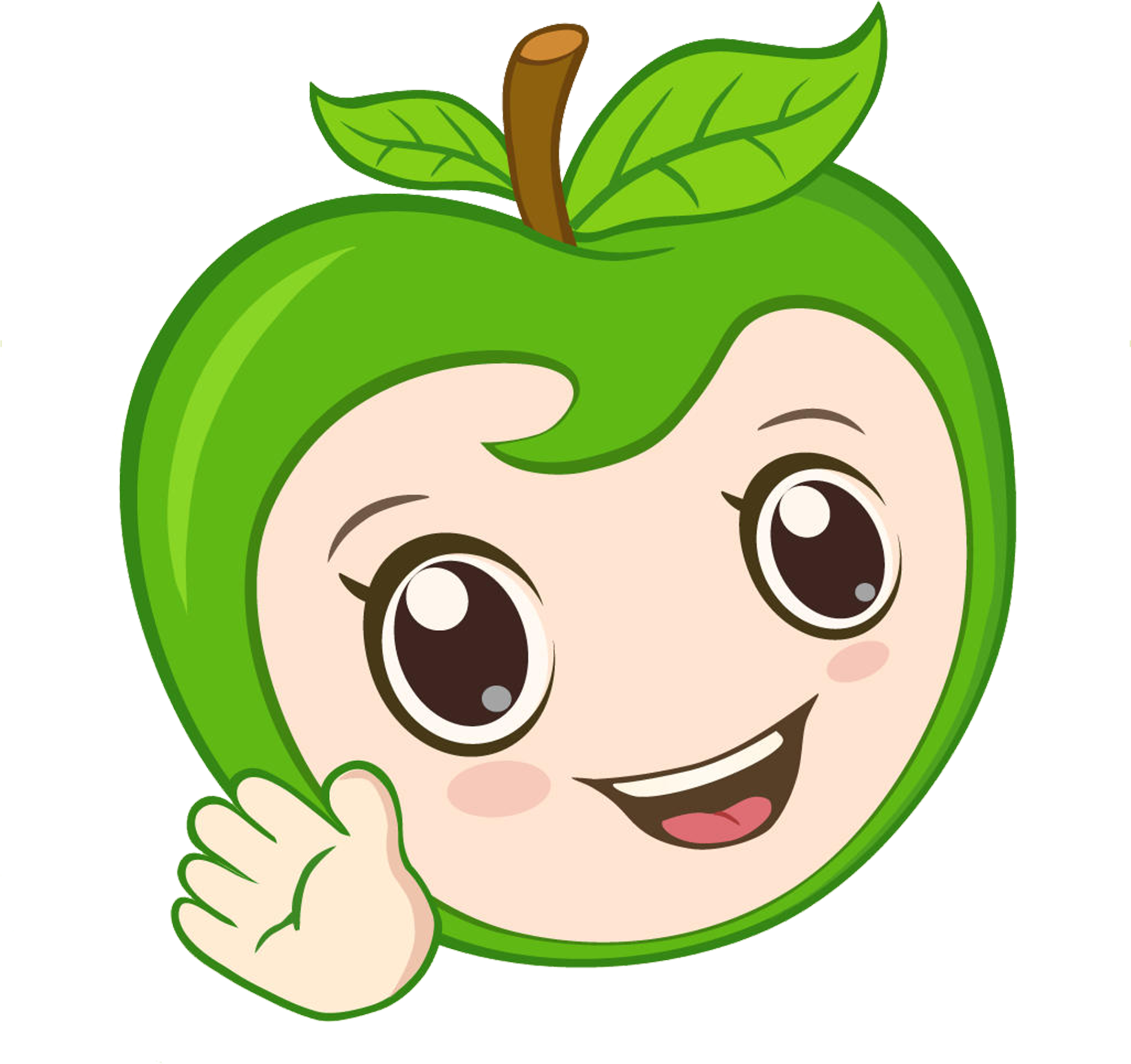 Apple Cartoon Auglis Clip Art - Cute Cartoon Apple (2362x2362)