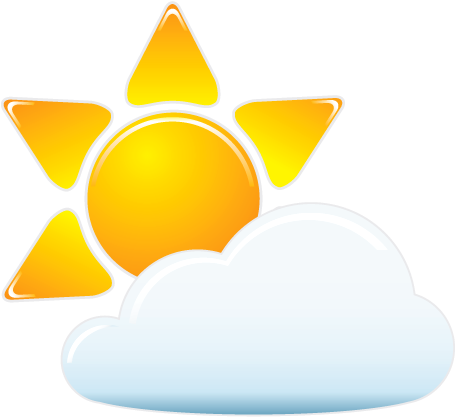 Sunny To Partly Cloudy Wear Icons - Stained Glass (512x512)