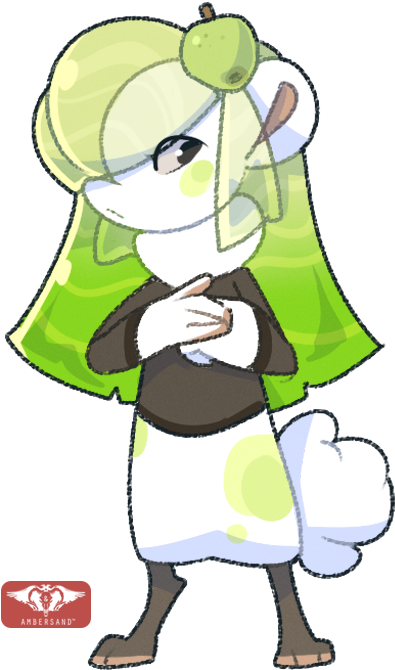 Sour Green Apple By Thekingdomofgriffia - Cartoon (428x720)