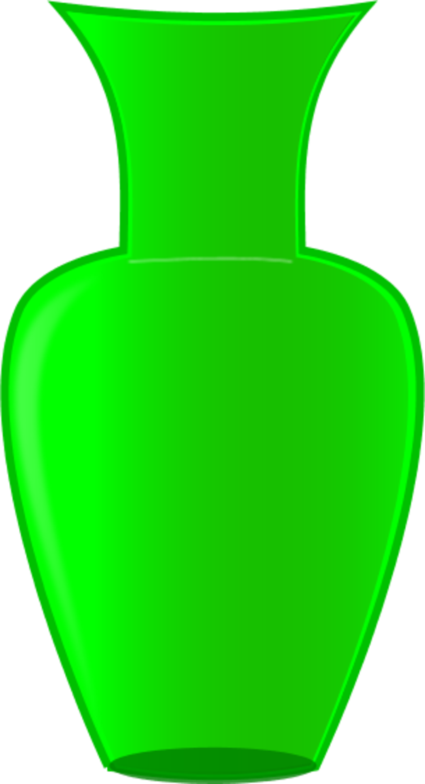 Clip Art Of Vector Illustration Of Vases K8521676 - F Ower Vase Clipart (600x1106)