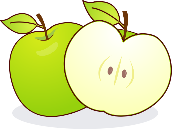 Free Green Apple Clip Art - Mcintosh (686x515)