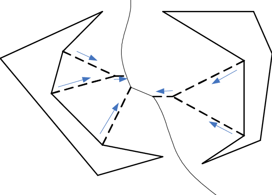 Partial Voronoi Diagram For Two Non-convex Polygons - Diagram (548x393)