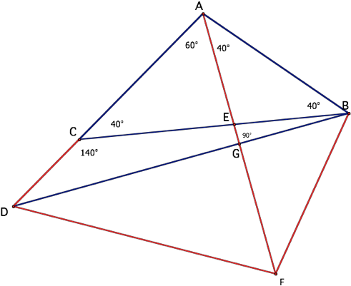 Now We Can See That Triangle Aeb Must Also Be Isosceles, - Triangle (509x424)