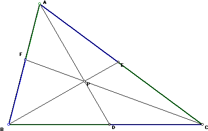 Select A Point P Inside The Triangle And Draw Lines - Triangle (457x325)