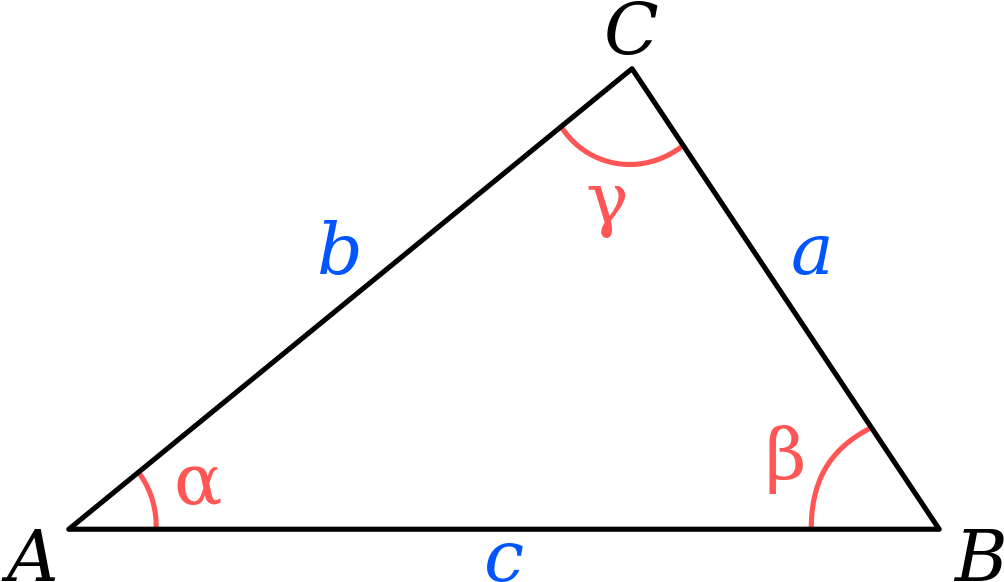 Triangle With Notations - Formule Cosinus Triangle Quelconque (1024x614)