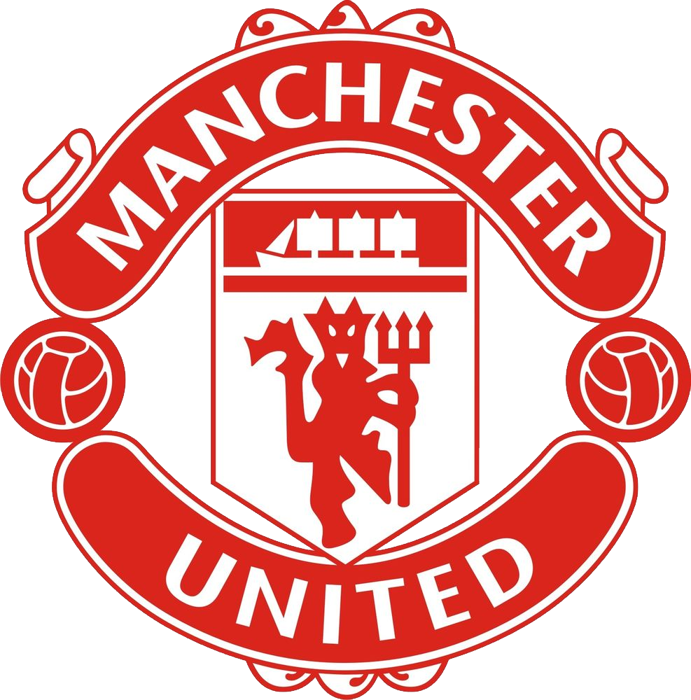 Manchester United Logo Clipart Logo - Manchester United White Png (987x1000)