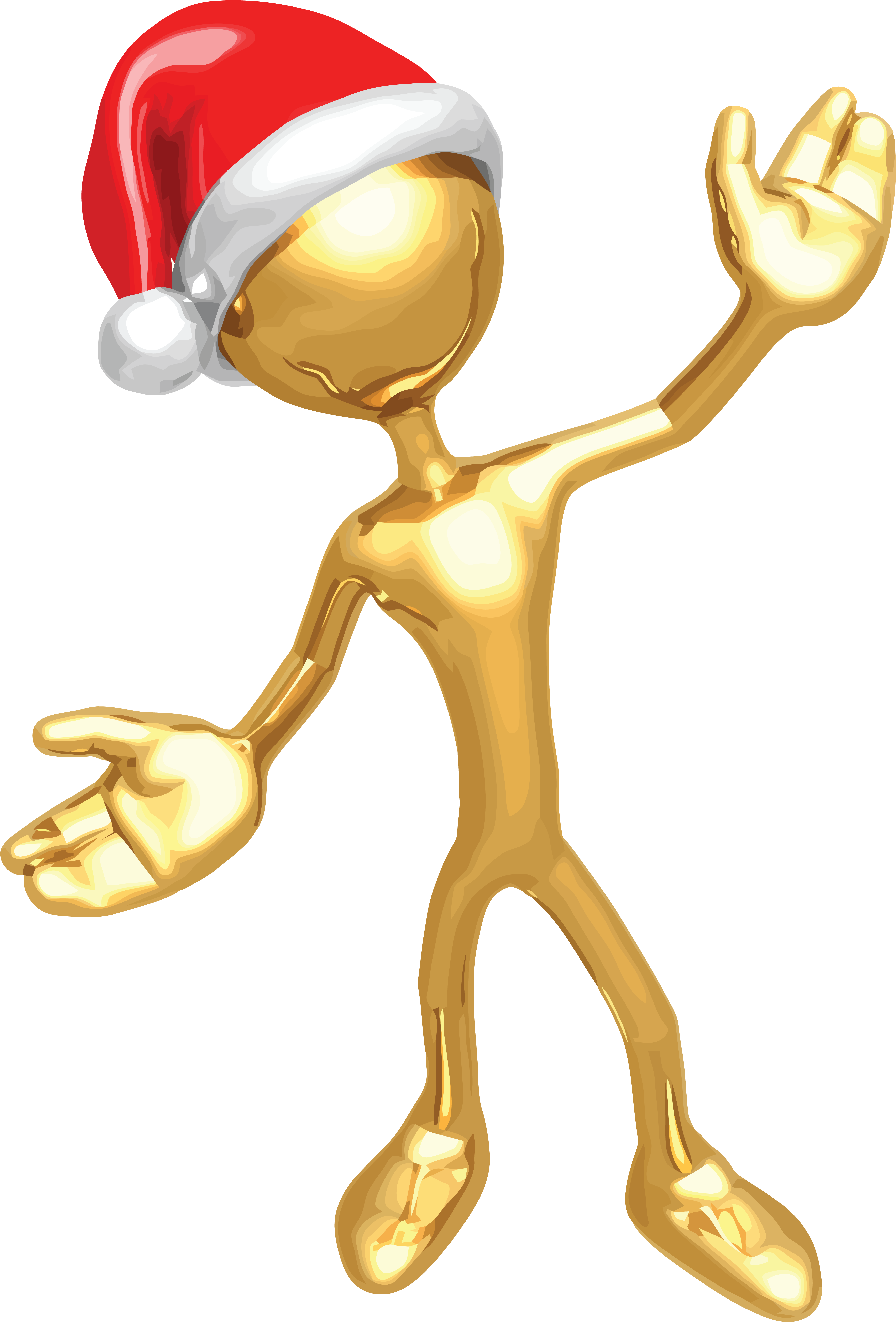 New Year Christmas Clip Art - 3d Santa (4447x6544)