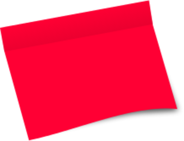 Post-it Clipart Red - Post It Red Png (600x460)