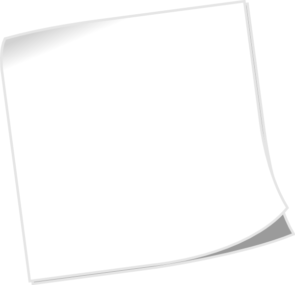 White Sticky Notes Png (600x580)