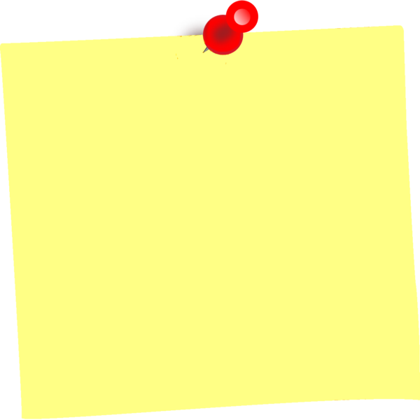 Sticky Note Yellow - Transparent Background Notes Png (600x600)