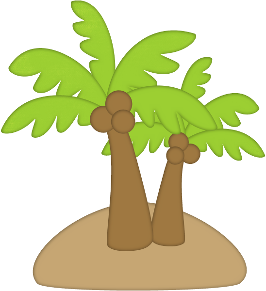 Praia E Piscina - Coqueiro Safari Png (548x600)