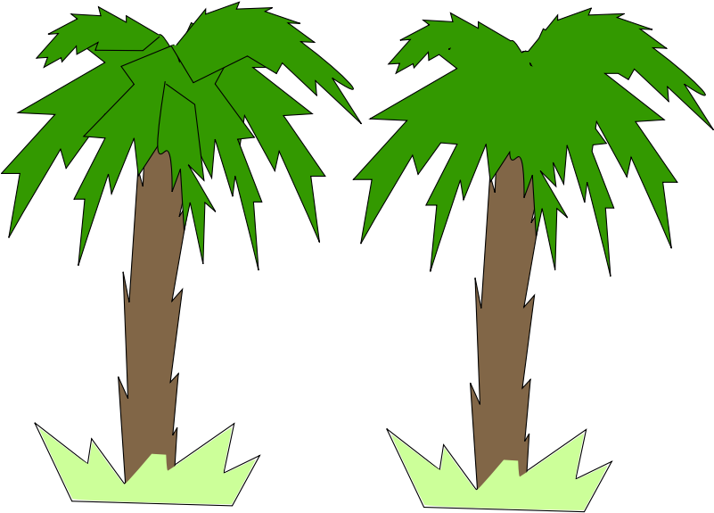 Palm Tree Clipart Translucent - Zahnbürsteseifenzufuhrschwein-grünweiß Badezimmer-set (1048x750)
