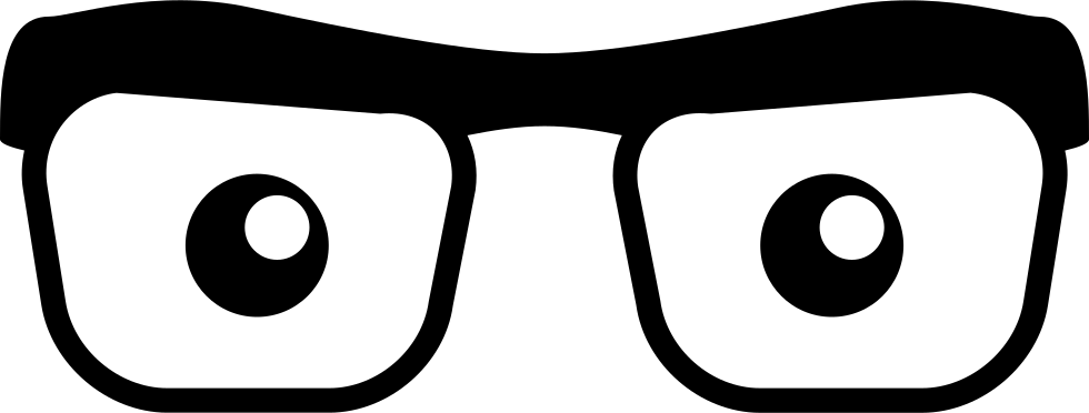 Eyes Looking Through Eyeglasses Comments - Looking Icon Png (980x372)