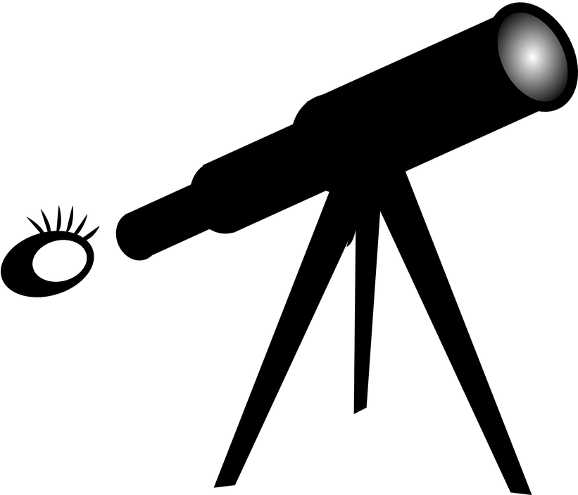 Gaze Clipart Clipart Telescope - กล้อง ดู ดาว การ์ตูน (820x720)