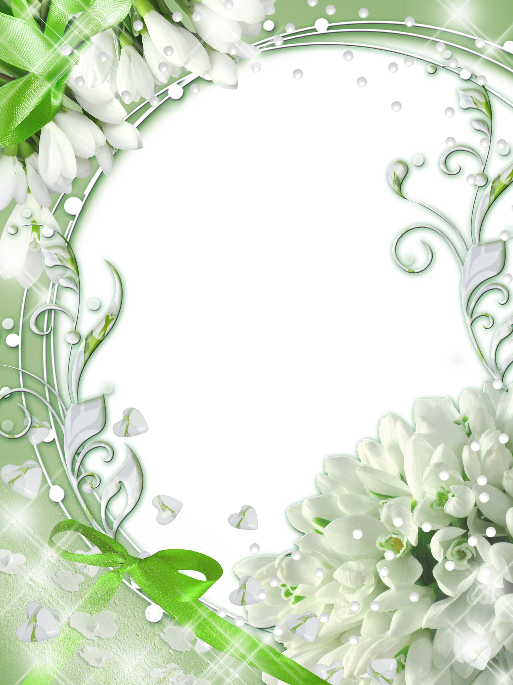Snowdrop Clipart Yopriceville - Snowdrops Photo Frame (1700x2266)