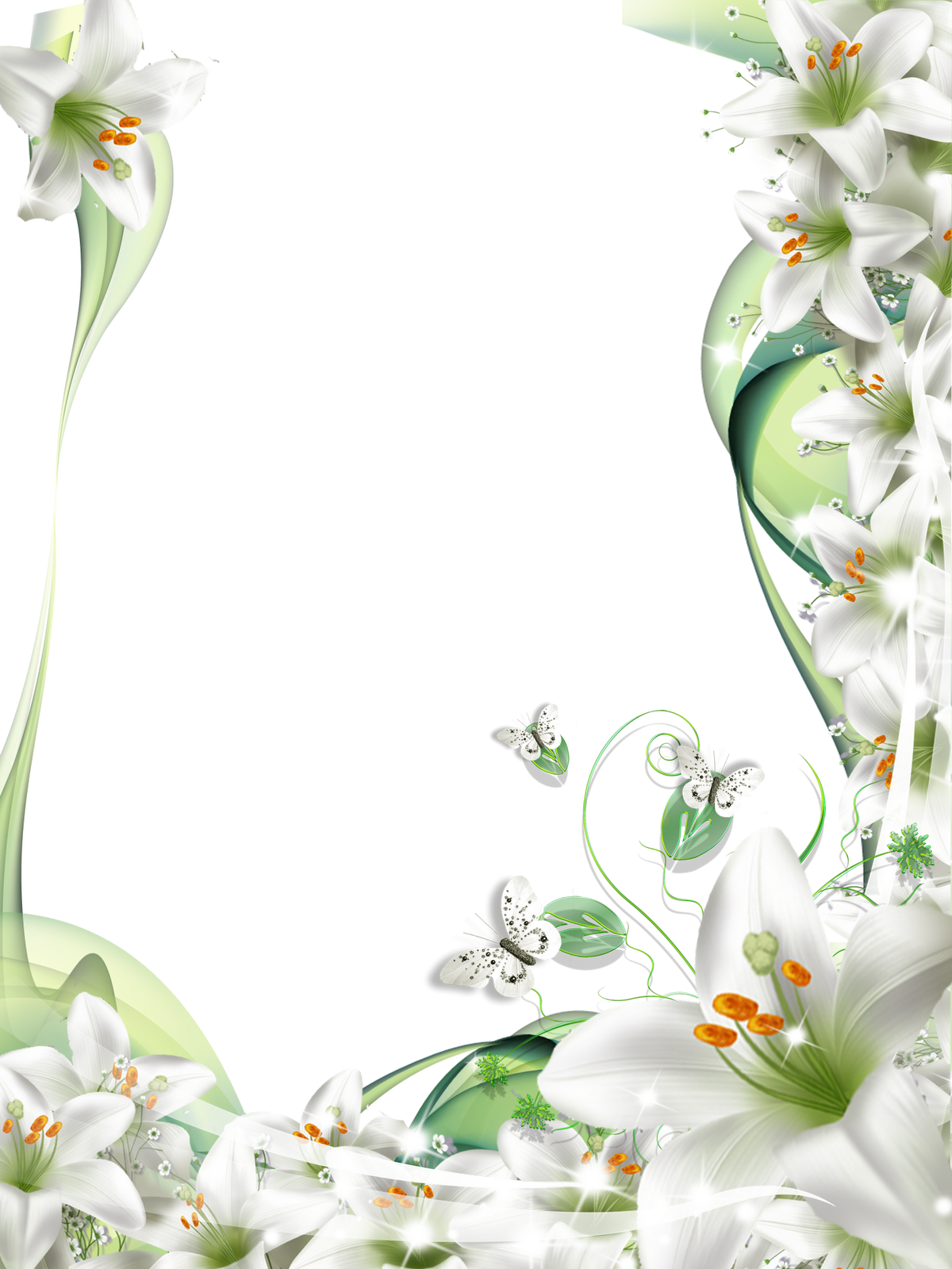 Love Letter Background Stock Picture I1052897 At Featurepics - Flower White Frame Png (1200x1600)