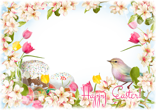 Easter Frames Png Image Background - Easter Photoshop Frames (498x352)