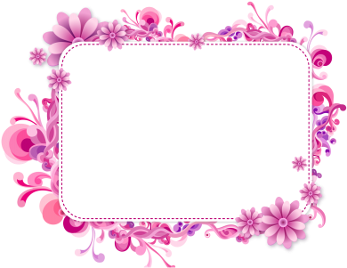 Pink Floral Vector Frame Png Png Images - กรอบ รูป วัน แห่ง ความ รัก (400x320)