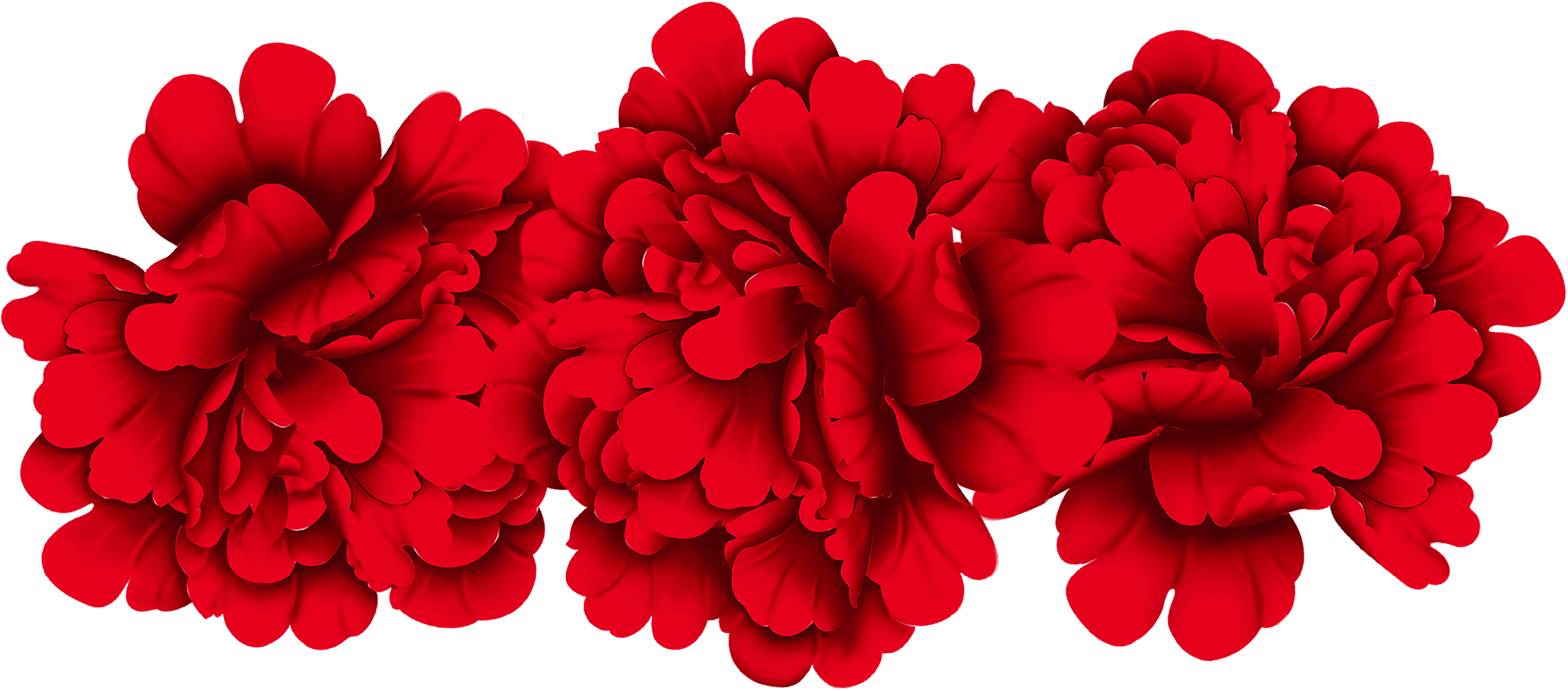 Red Moutan Peony - Moutan Peony (3172x1400)