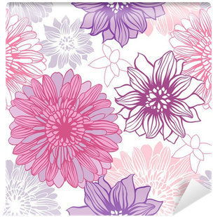 Vector Background With Hand Drawn Flowers - Bring Decorations To Life: A Coloring Book (400x400)