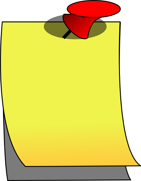 Yellow Post It Clip Art Cliparts And Others Inspiration - Clip Art (462x593)