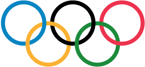 Clip Art Of The Olympic Rings Clip Art, Symbols And - Olympic Flag And Torch (800x400)