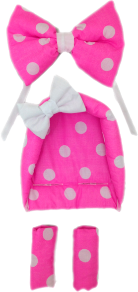 Personalised Baby Head Huggers - Polka Dot (278x587)