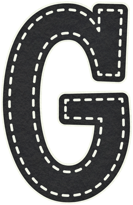 Capa De Caderno - Letra O En Color Negro (427x656)