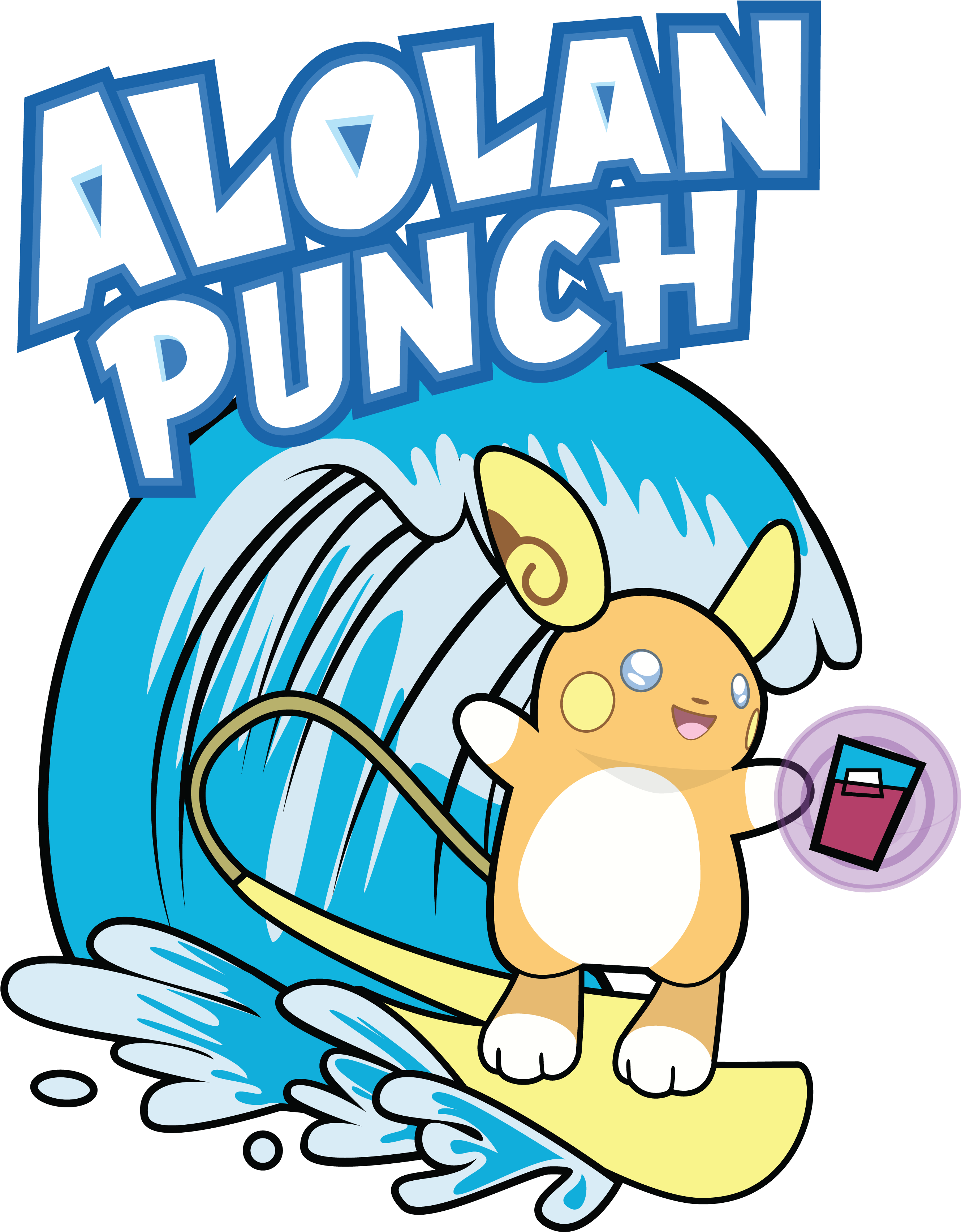 Alolan Punch Pokémon Sun And Moon T-shirt Text Clip - Alolan Punch Hoodie (pullover) (3472x3469)