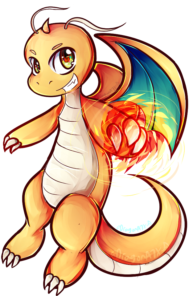 Dragonite Used Fire Punch By Dragona7x - Cartoon (650x975)