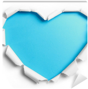 White Torn Paper With Heart Shape Wall Mural • Pixers® - Paper (400x400)