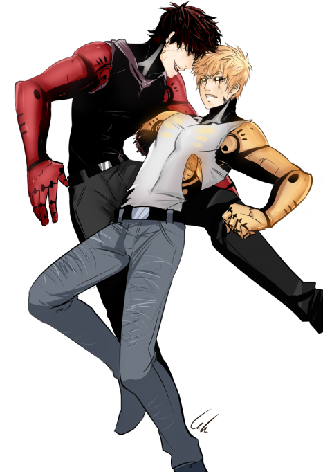 One Punch Man Clipart Pan - One Punch Man Dark Genos (500x693)
