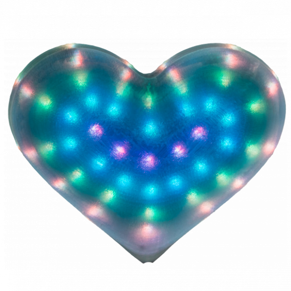 2018 Mini Heart Francis Li "groovy" - Teal Heart (600x600)