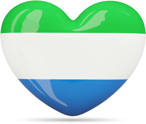 Sierra Leone Flag Heart (640x480)