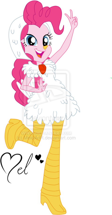 Melciadr, Chicken, Chicken Pie, Clothes, Costume, Equestria - Pinkie Pie (600x1067)