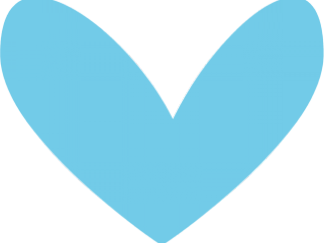 Blue Heart Clipart - Cute Blue Heart Png (640x480)