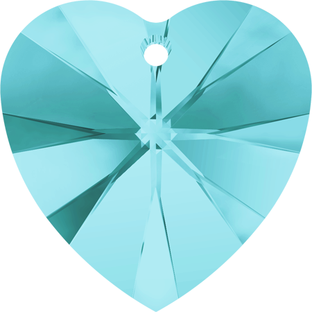 Swarovski 6228 14mm Xilion Heart Light Turquoise - Swarovski 6228 Tangerine (450x450)