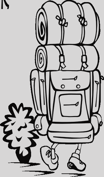 Deep Red Stamps Back Country Hiker Rubber Stamp (348x590)