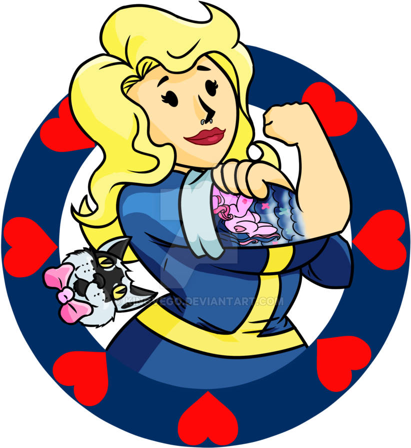 Bosom Buddy By Kingvego Commission - Vault Girl Png (1024x1024)
