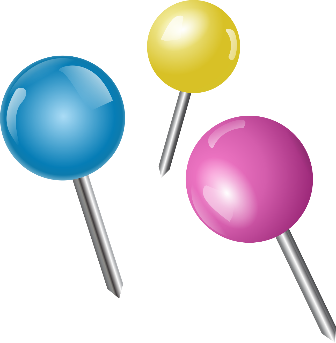 Pushpins - Drawing Pin (1298x1326)