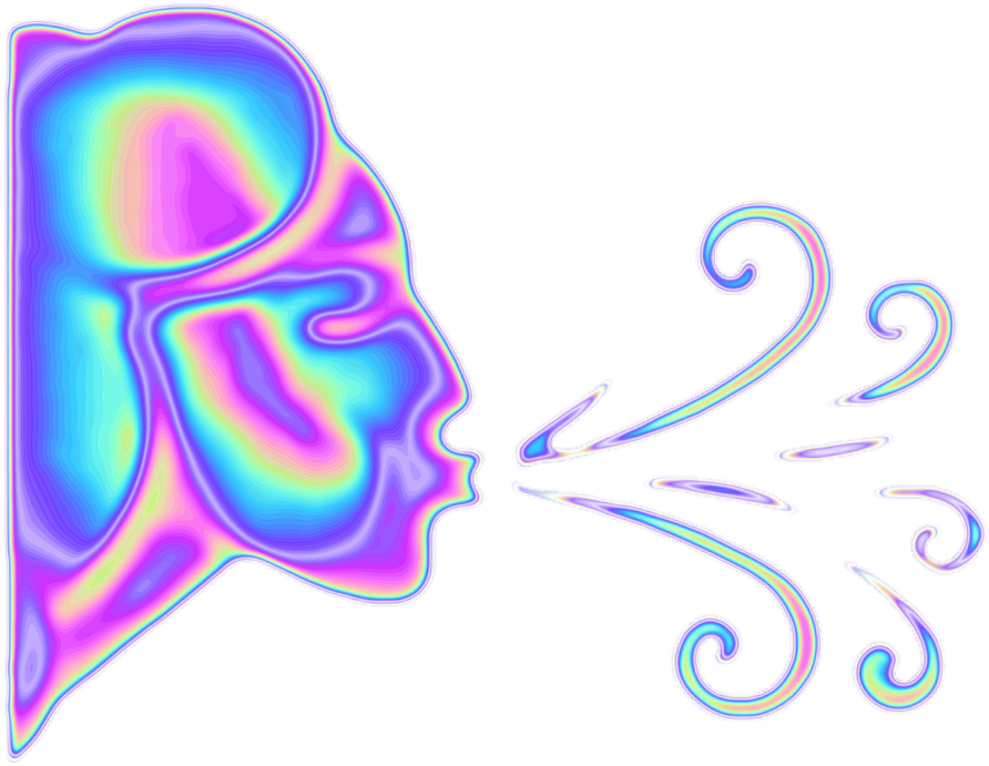 Holo Holographic Blowing Emoji Smoke Wind Freetoedit - Tumblr (1024x1024)