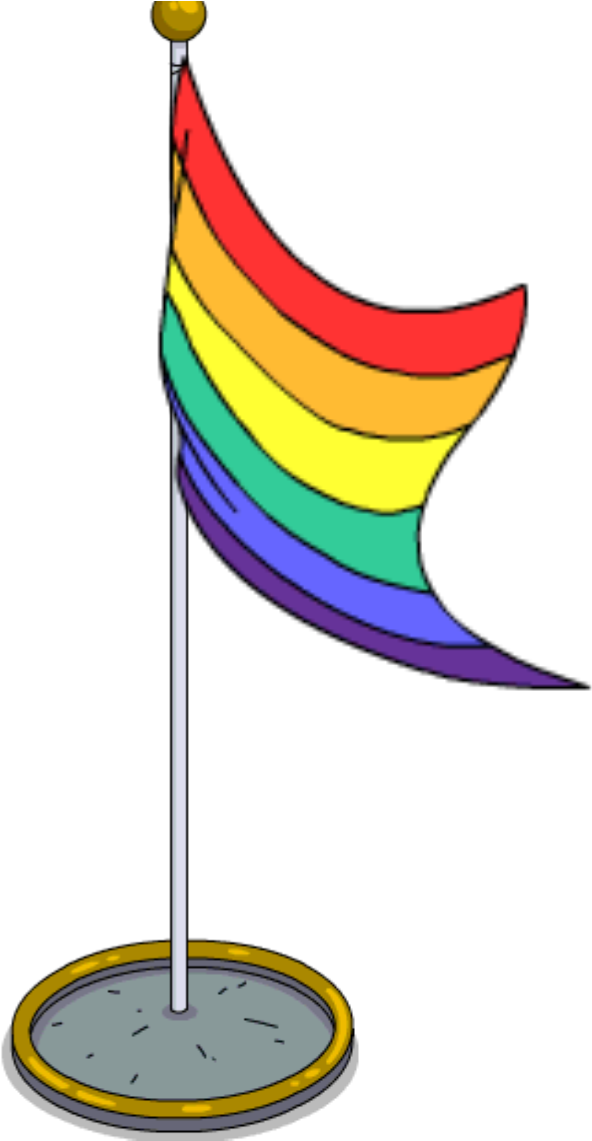 Rainbow Flag Pole - The Simpsons: Tapped Out (603x1140)