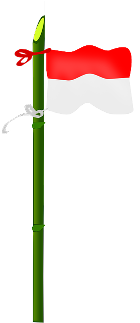 Flagpole, Bamboo, Flag, Indonesia, National - Indonesian Flag Clip Art (320x640)