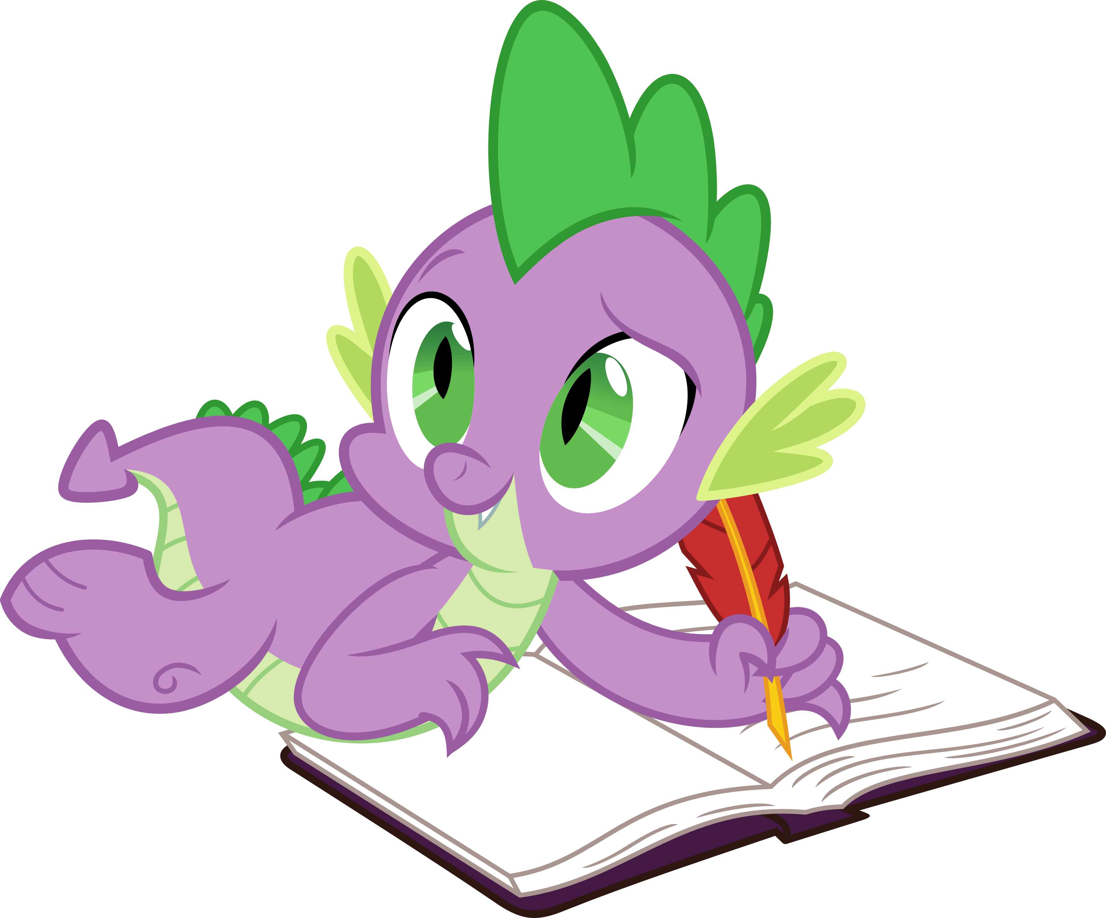 Just Writing In My Diary By Porygon2z - Spike My Little Pony (3566x2960)