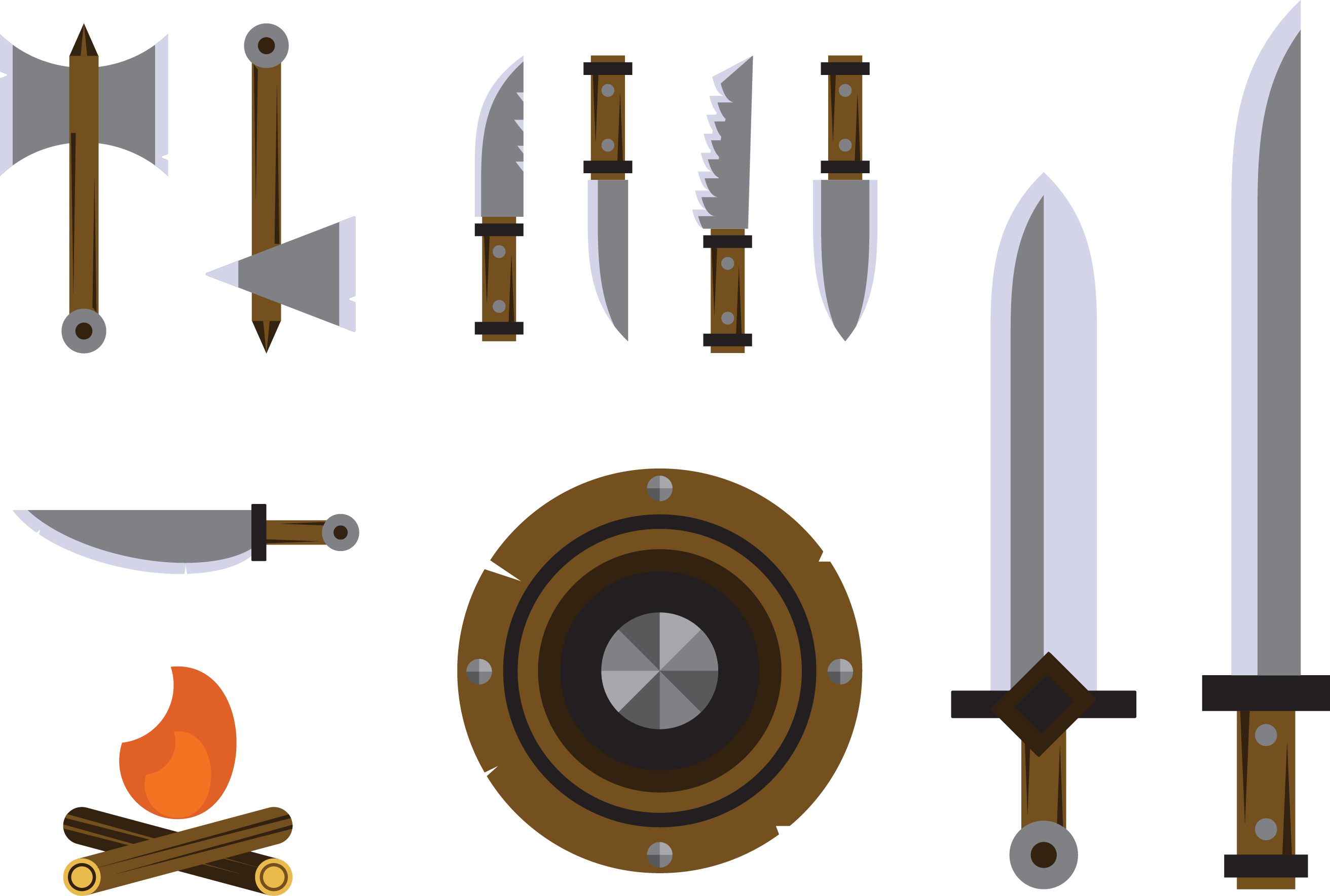 Sword Shield - Vector Sword - Weapon (2624x1769)