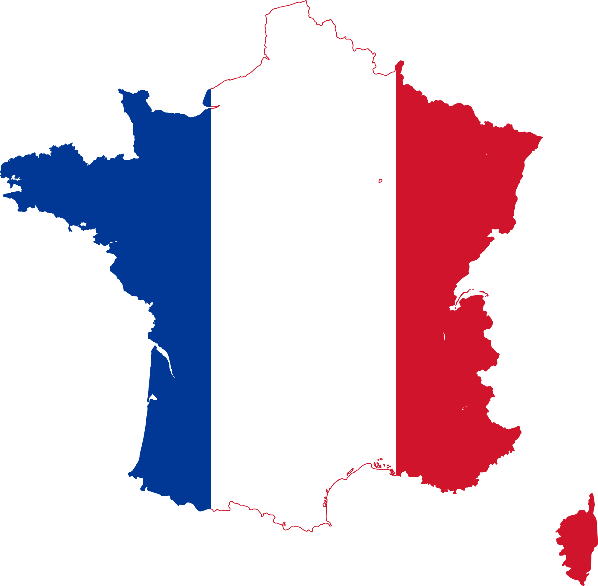 French Clipart Flag Pole - French Flag On Map (1000x980)