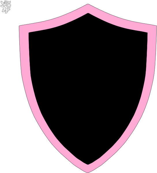 Black Shield Cliparts - Pink And Black Shield (600x597)