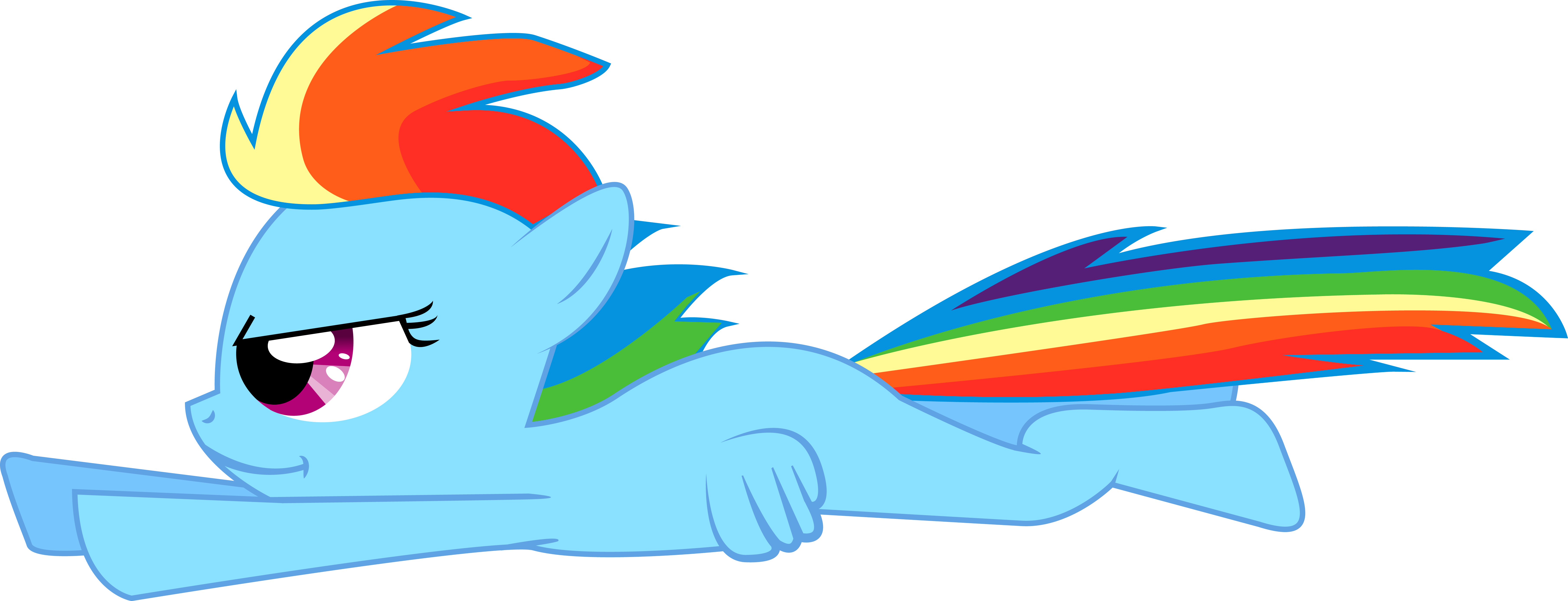 Filly Rainbow Dash By Silentmatten - My Little Pony Filly Rainbow Dash (7232x2773)