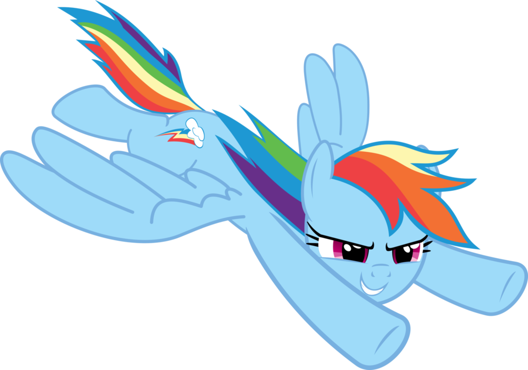 My Little Pony Rainbow Dash Flying Fast Download - Rainbow Dash Flying (1067x748)